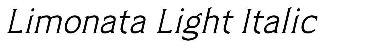 Limonata Light Italic